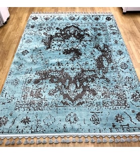 Tuğra Halı Diamond 12 Mint Yeşili Klasik Viskon Salon Halısı