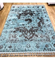 Tuğra Halı Diamond 12 Mint Yeşili Klasik Viskon Salon Halısı