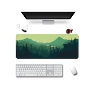 SonicTouch UltraGrand Dağ Orman Manzaralı Yeşil Xxl Gaming Oyuncu Masaüstü Klavye Mouse Pad 40x90Cm