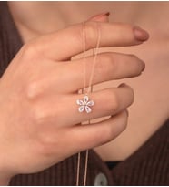 Rose Altın Kaplama 925 ayar Kolye, sevgililer günü hediyesi, sevgiliye hediye, doğum günü hediyesi, yeni iş hediyesi, geçmiş olsun hediyesi, altın kolye, kız arkadaş hediyesi, hediye altın kolye