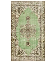 El Yapımı Vintage Eskitme Halı 157x266 cm 10108