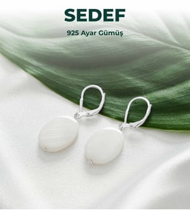 Luxtone Sertifikalı Sedef 925 Ayar Gümüş Küpe Kadın Takı LX0870KP