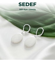 Luxtone Sertifikalı Sedef 925 Ayar Gümüş Küpe Kadın Takı LX0870KP
