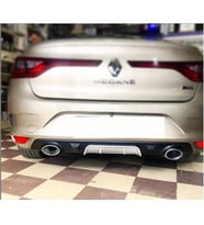 Renault Megane 4 Difüzör Arka Tampon Çift Egzoz Görünümlü Gri
