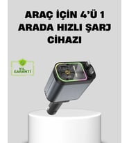 Araç Şarj Cihazı 66w 4 Portlu Hızlı Şarj Ve Led Işıklı