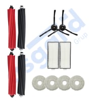 Roborock Q Revo Master Uyumlu 2 Ana Fırça 2 Yan Fırça 2 Filtre 4 Mop