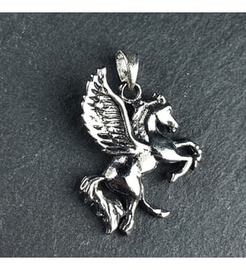 Gümüş Pegasus Kolye Ucu 925 Ayar Gümüş Pegasus Figürlü Unisex Kolye Ucu At Kolye
