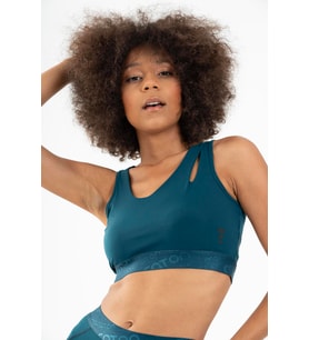 Maraton SlimFit Kadın Atlet Yaka Turkuaz Bra