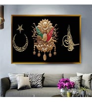 Altın Çerçeveli dekoratif tablo a1813 (Gold)
