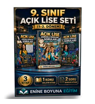 9. Sınıf Açık Lise Seti – 1. ve 2. Dönem Zorunlu Dersler 3 Kitap