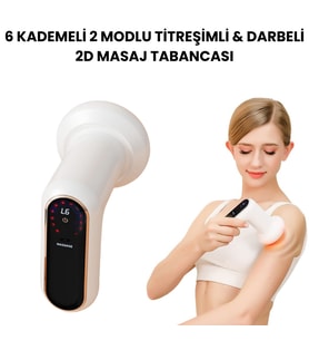 6 Kademeli 2 Modlu Titreşimli 2D Masaj Aleti – 5 Başlıklı, Şarjlı, Tüm Vücut Kullanımına Uygun