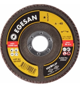 EGESAN QUALİTY 115 FLAP DİSK NK 40 KUM (Karışık)