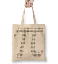 Pi Sayısı Matematik Özel Tasarım Bez Çanta Uzun Saplı