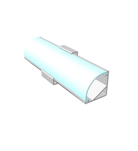Mutfak Dolabı ve Tezgah Altı Bombe Difüzörlü Köşe Bar LED 12V 6500K 50cm