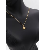 Kadın Sarı Yıldız Minimalist Zirkon Taşlı Kolye 925 Ayar Gümüş