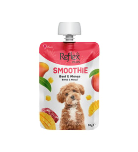 Reflex Plus Smoothie Biftekli ve Mangolu Yetişkin Köpek Sıvı Ödül Maması (85 g)