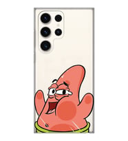 Samsung Galaxy S23 ULTRA Uyumlu Patrick Star Desenli Şeffaf Telefon Kılıfı