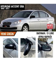 Hyundai Accent Era Yarasa Ayna Kapağı Batman Parlak Siyah Piano Black