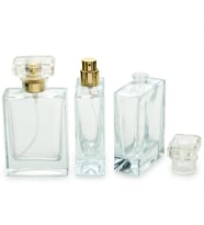 PARFÜM VE KOLONYA ŞİŞESİ 50 ML 3 ADET DOLGULU ÖZEL KOLAY KAPAMA CAM ŞİŞE (Şeffaf)