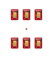Nadir Gold 24 Ayar 6 Gram Külçe Altın (6 Adet 1 Gram Külçe Altın )