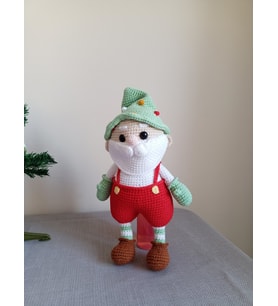 Noel Baba Amigurumi Organik Oyuncak Uyku Arkadaşı Örgü Oyuncak