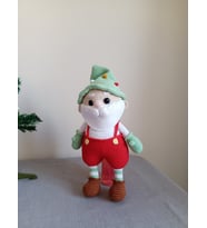 Noel Baba Amigurumi Organik Oyuncak Uyku Arkadaşı Örgü Oyuncak