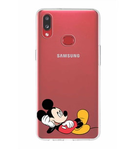 Samsung Galaxy A10s  Kapak Mickey Mouse Tasarımlı Şeffaf Silikon Kılıf