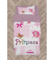 MEKTA HOME BEBEK VE ÇOCUK ODASI Princess Desenli Pembe Nevresim Takımı