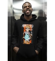 Naruto Uzumaki Baskılı Unisex Oversize Anime Karakter Hoodie