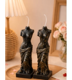 2'li Başsız Venüs Heykeli Art Mum Dekoratif Heykel Mum