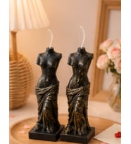 2'li Başsız Venüs Heykeli Art Mum Dekoratif Heykel Mum