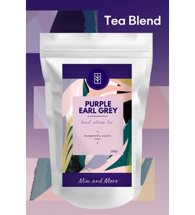 Purple Earl Grey Tea - Bergamotlu Seylan Çayı, 100 gr