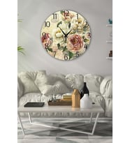 Bilge Retro Tasarımlı Duvar Saati 35 X 35 Cm (Baskılı)