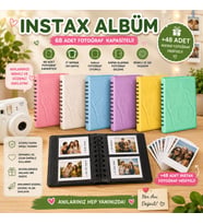 instax albüm,bütün renklerde-48 fotoğraf hediyeli