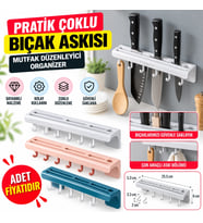 Mey İthalat® Pratik Çoklu Bıçak Askısı Mutfak Bıçak Düzenleyici Organizer Dayanıklı Bıçaklık (adet fiyatıdır)