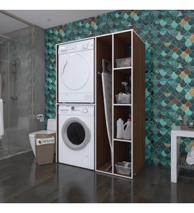 Kenzlife çamaşır-kurutma makinesi dolabı alyusha cvz 180*120*60 banyo kapaksız arkalıksız (Karışık)