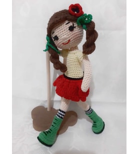 Gelincik Bebek Amigurumi Organik Oyuncak