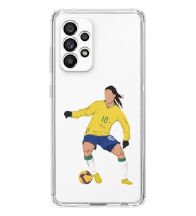 Samsung Galaxy A72 Uyumlu Ronaldinho Tasarımlı Şeffaf Telefon Kılıfı
