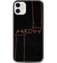 Apple iPhone 11 12 13 Mini Kılıf Desemli Silikon Meow 1657