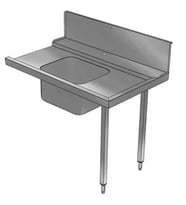 Electrolux Professional Bulaşık Giriş Tezgahı, Tek Evyeli (500x400 Mm), Sıyırma Hunisi, Giyotin Tip Bulaşık Makinesi İçin, 300 Mm Sırt, Soldan Sağa - 1400 Mm BHHPTBH14L