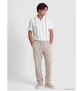 LCW Vision Bej Regular Fit Beli Lastikli Erkek Pantolon