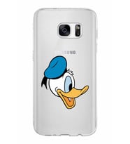 Samsung Galaxy S7 Kapak Donald Duck Tasarımlı Şeffaf Silikon Kılıf