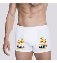 Erkeğe Doğum Günü Hediyesi Tuttuğun Altın Olsun Komik Boxer