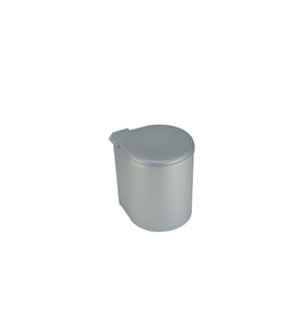 Silindirik Çöp Kovası, Plastik/metalik Gri -13lt