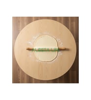 70 Cm Çap - Ahşap Kaplama Katlanabilir Yer Sofrası Hamur Açma Tahtası Oyun Masası - 21 Cm Yükseklik