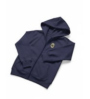 Erkek Kangal Baskılı Oversize Fermuarlı Hoodie (Lacivert)