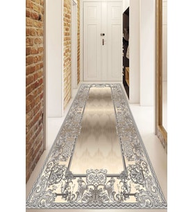 Dijital Baskılı Kaymaz Taban Yıkanabilir Modern Yolluk Ve Koridor Halısı NDU-HK-81 (Gold)
