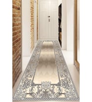 Dijital Baskılı Kaymaz Taban Yıkanabilir Modern Yolluk Ve Koridor Halısı NDU-HK-81 (Gold)