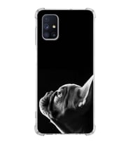 PrintiFy Samsung Galaxy M51 Uyumlu Köpek 1 Baskılı Şeffaf Köşe Korumalı Antişok Kılıf