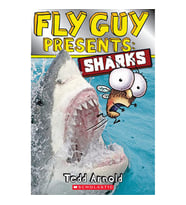 Fly Guy Presents: Sharks (Fly Guy #) (Gri-Kırmızı)